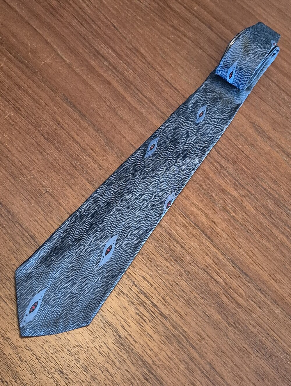 60s Blue Narrow Tie